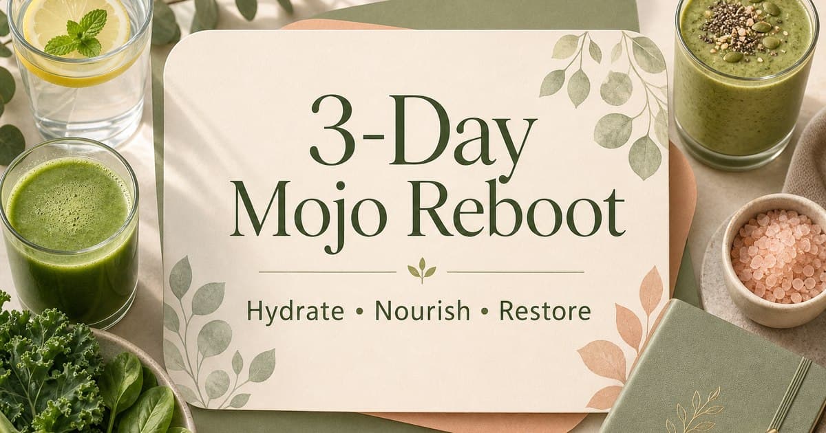 Curious About Detoxing? This FREE 3-Day Mojo Reboot Is For You